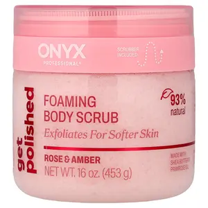 Onyx Professional Get Polished, Foaming Body Scrub, Rose & Amber, 16 oz (453 g)