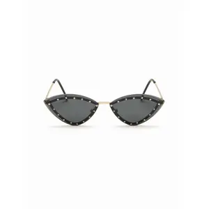 Cider RHINESTONE DECOR CAT-EYE FASHION GLASSES