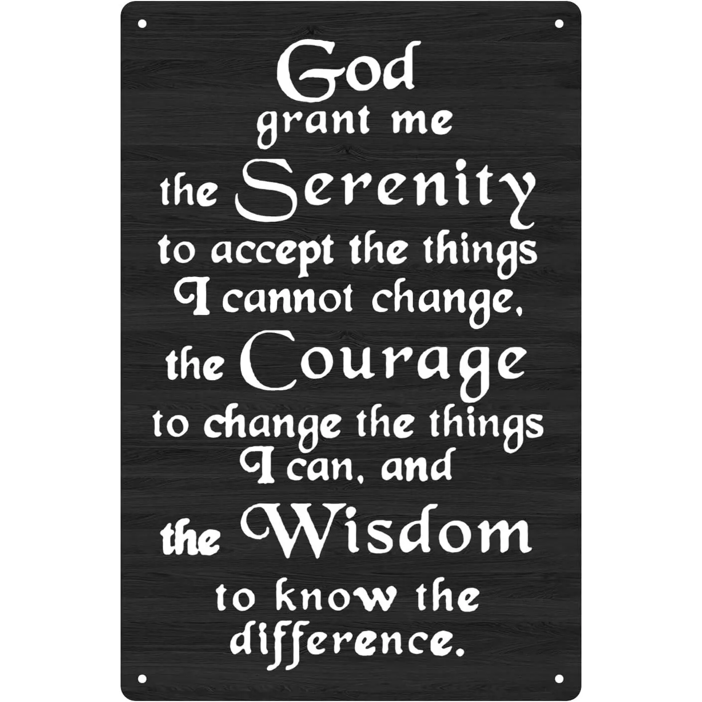 god grant me the serenity tin sign Vintage metal signs Christian Wall Art Serenity Prayer sign 6x8 inches