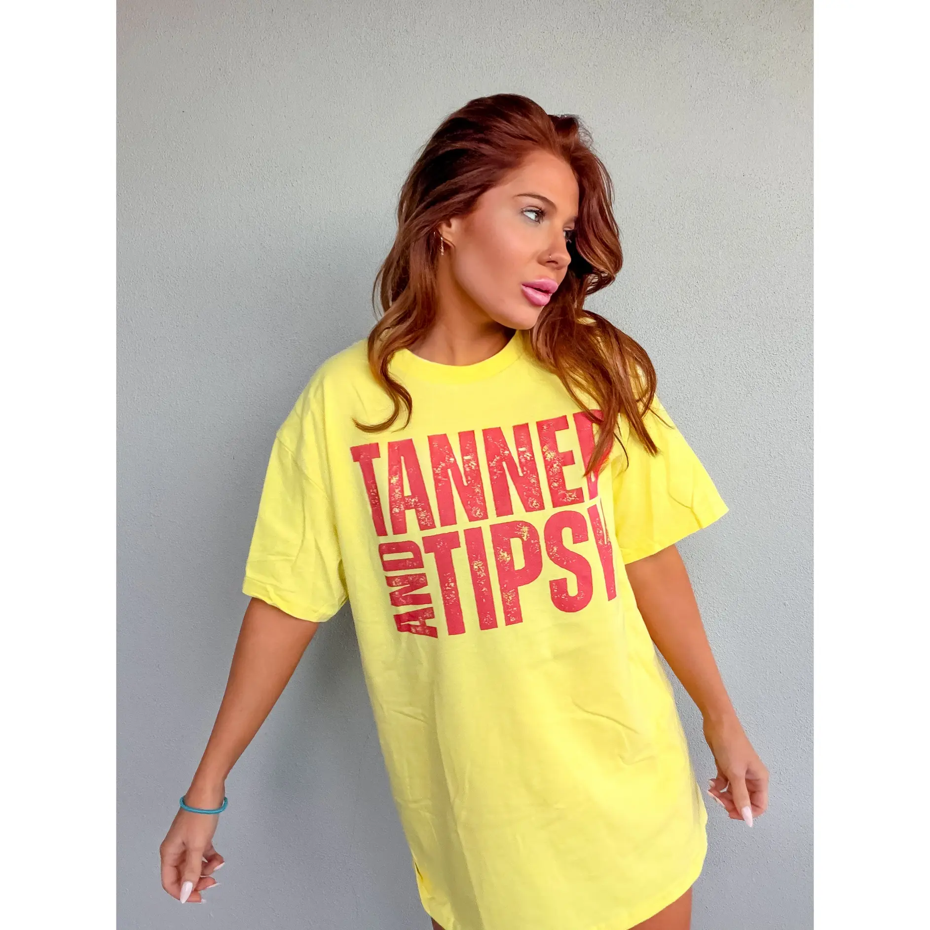 Pink Tanned And Tipsy Tee