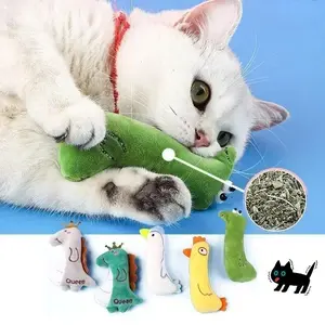Catnip Cats Toy with Catnip Plush Cat Toys for Kitten Teeth Grinding Thumb Pillow Chewing Toy Claws Thumb Bite Pet Accessories #JJL