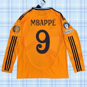 Soccer jersey/RM/Fan version/# 9 Mbappe/Long sleeves/24-25 away/Madrid jersey