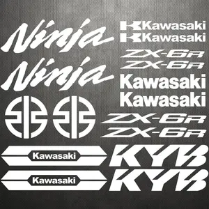 Vinyl Kawasaki Sticker Zx6r  Logo Motorcycle Helmet Decal