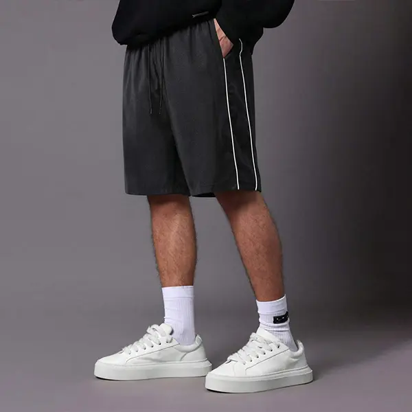 Men’s summer striped shorts — casual, loose fit, versatile for outdoor sports like fishing, running, and fitness