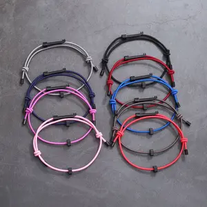 Titanium Steel Survival Bracelet with Gear Window Breaker Emergency Escape Adjustable Rope for Men Women Outdoor Camping Jewelry