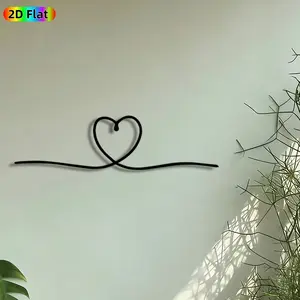 1pc Heart Knot Metal Wall Art, Romantic Heart Statue Mural, Artistic Metalwork, Intricate Craftsmanship, Perfect for Valentines Day, Anniversary Decor, Perfect for Bedroom Living Room Wedding Venue Decor, Ideal Gift for Romantic Decor Enthusiasts.