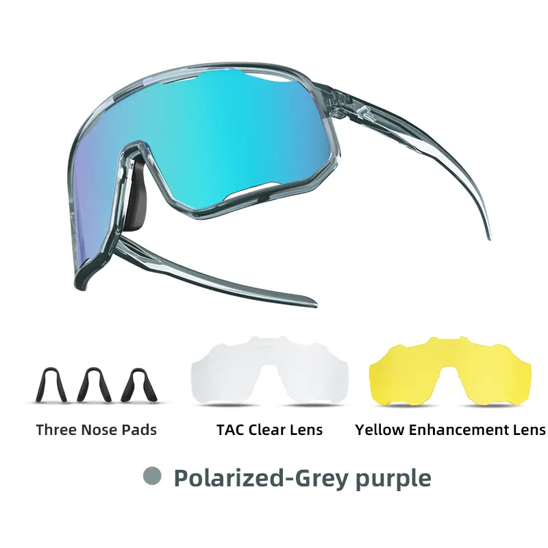ROCKBROS Polarized Sunglasses for Men & Women, UV Protection Road Cycling Gear, Sport Glasses with 3 Lenses