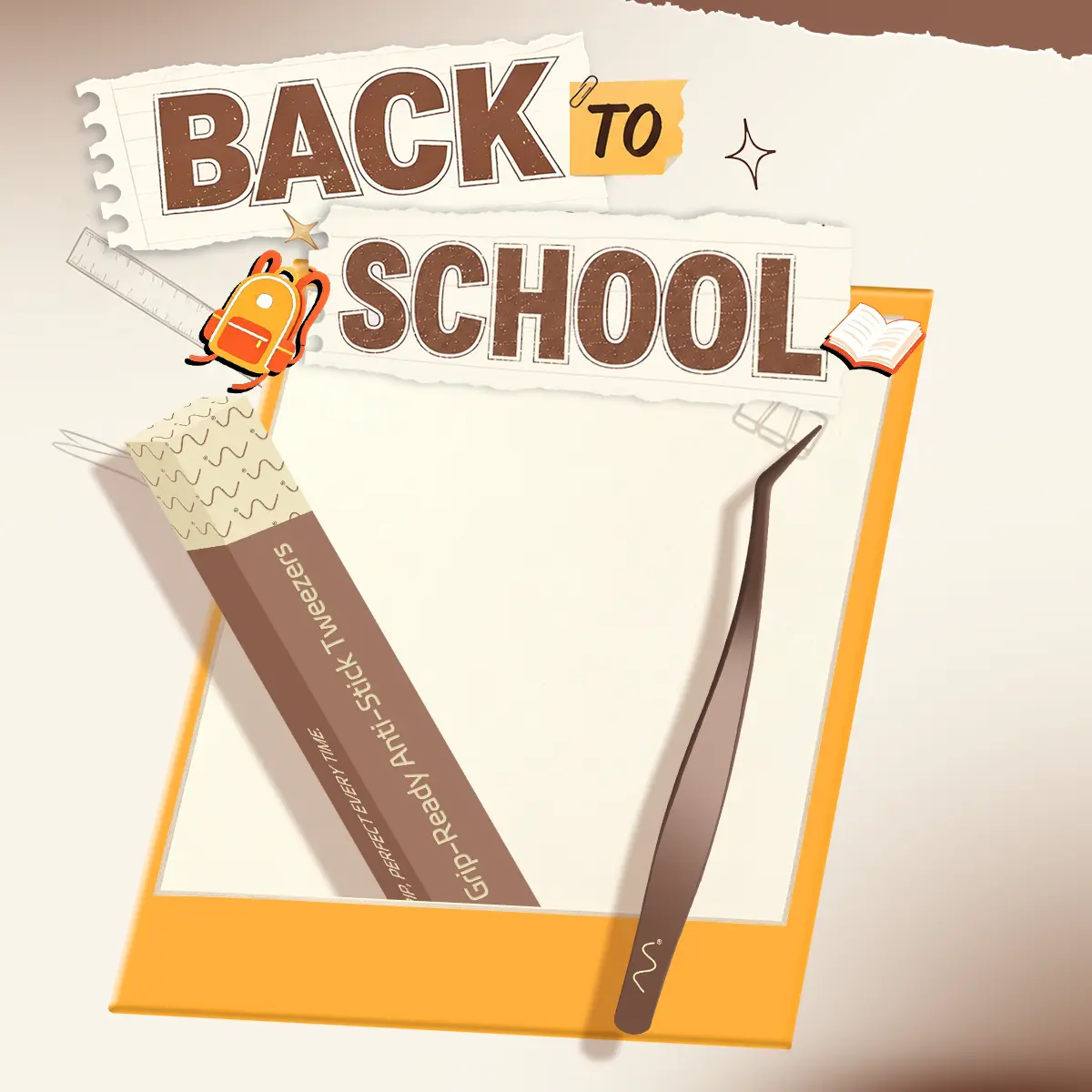MAXCOMFI Professional Eyelash Tweezers Set - Anti-Stick Acrylic Resin Tools with Straight & Curved Tips, Cosmetic Versatile Design for Precision Hold, Lash Extension Kit Tweezers & False Lash Application,back to school