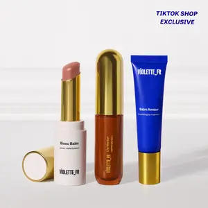 VIOLETTE_FR Prep & Neutrals Lip Set - Bisou Balm Sheer Matte Lipstick + Lip Nectar Hydrating Lip Stain + Balm Amour Nourishing Lip Treatment