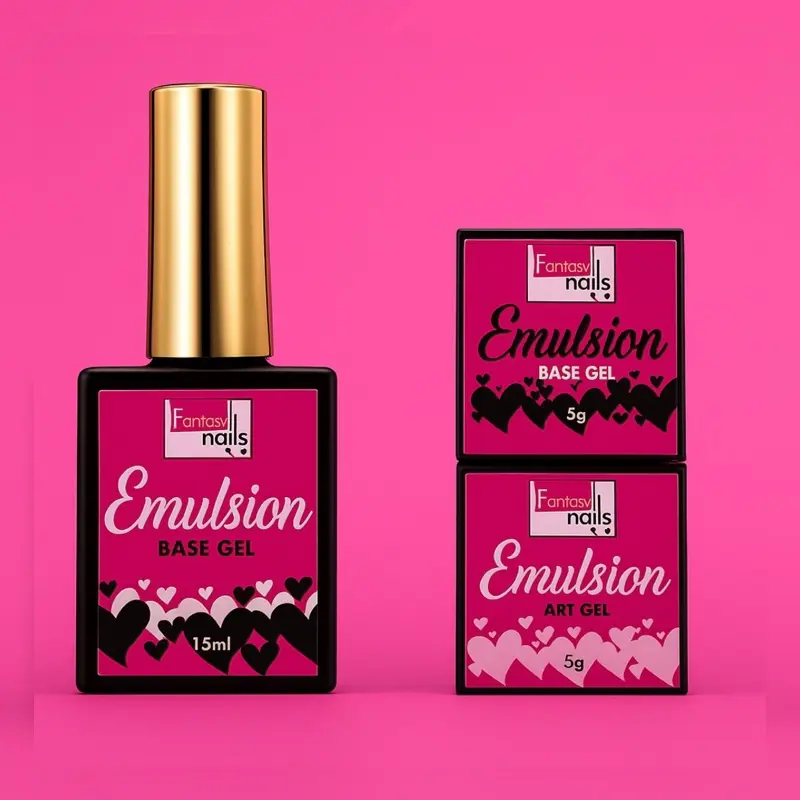 Fantasy Nails Emulsion Base Gel Abstract Designs nail art