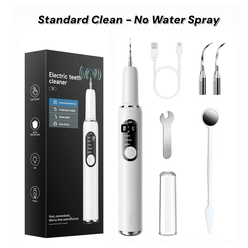 Electric Plaque & Tartar Remover for Teeth – Rechargeable Dental Scaler with LED Light, 5 Adjustable Modes, Cordless Electric Tooth Cleaner Kit for Calculus Removal & Oral Hygiene, Oral Care Interdental Flosser