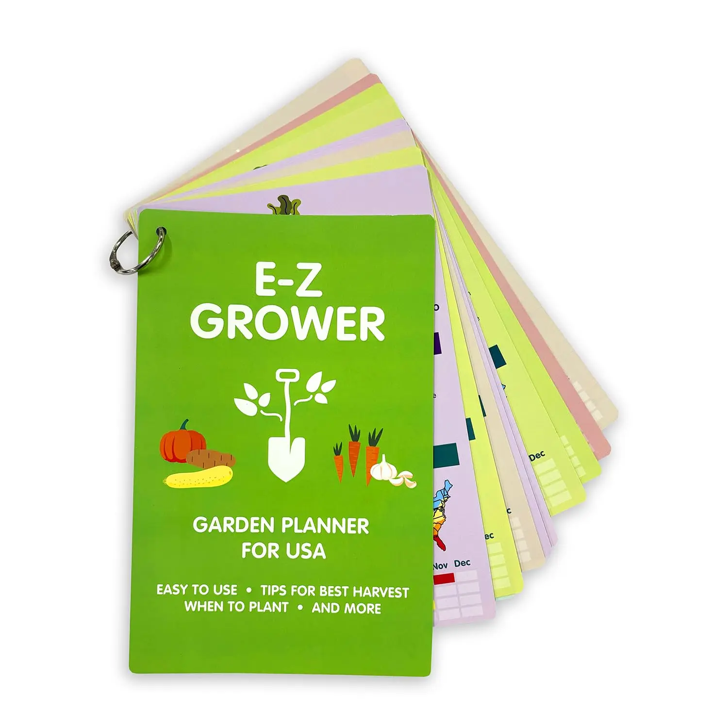 EZ Grower Garden Planner | Tips & Tricks | Gardening Zones for 20 Common Vegetables | Perfect for Beginners | Made in USA