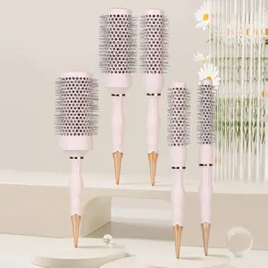 Professional Round Blow Dry Brush, Small Ceramic Ionic Hot Air Brush for Stylish Curls, Lightweight Hair Comb, 5 Sizes Available, Thermal Blowout Brush