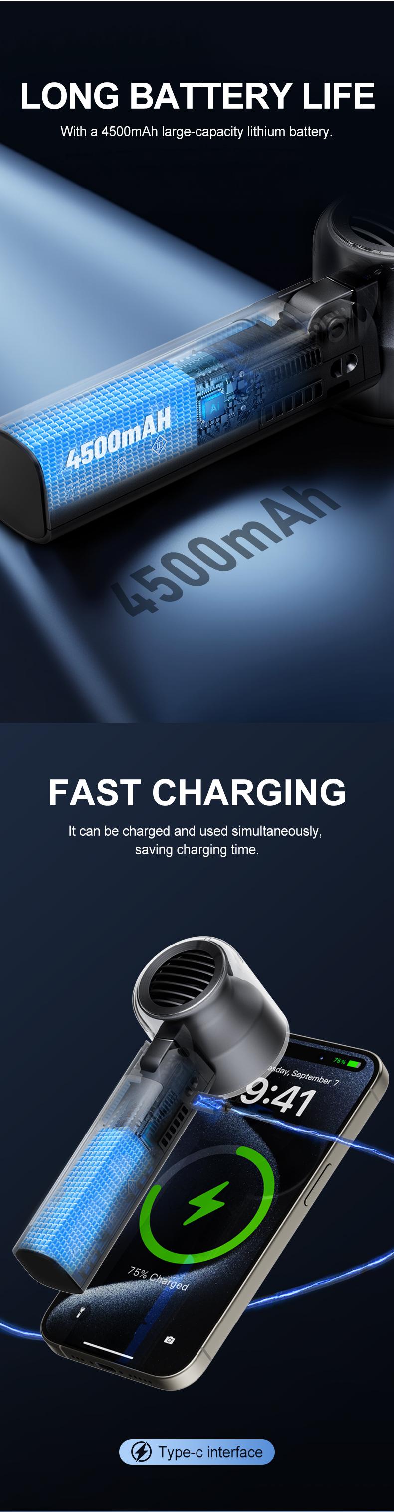 2026 New 5-in-1 High-Speed Handheld Fan, Portable Folding Cooling Fan with Ice Compress, 16°C Instant Cooling Turbo Fan, LED Display, Rechargeable Personal Fan for Travel & Outdoor