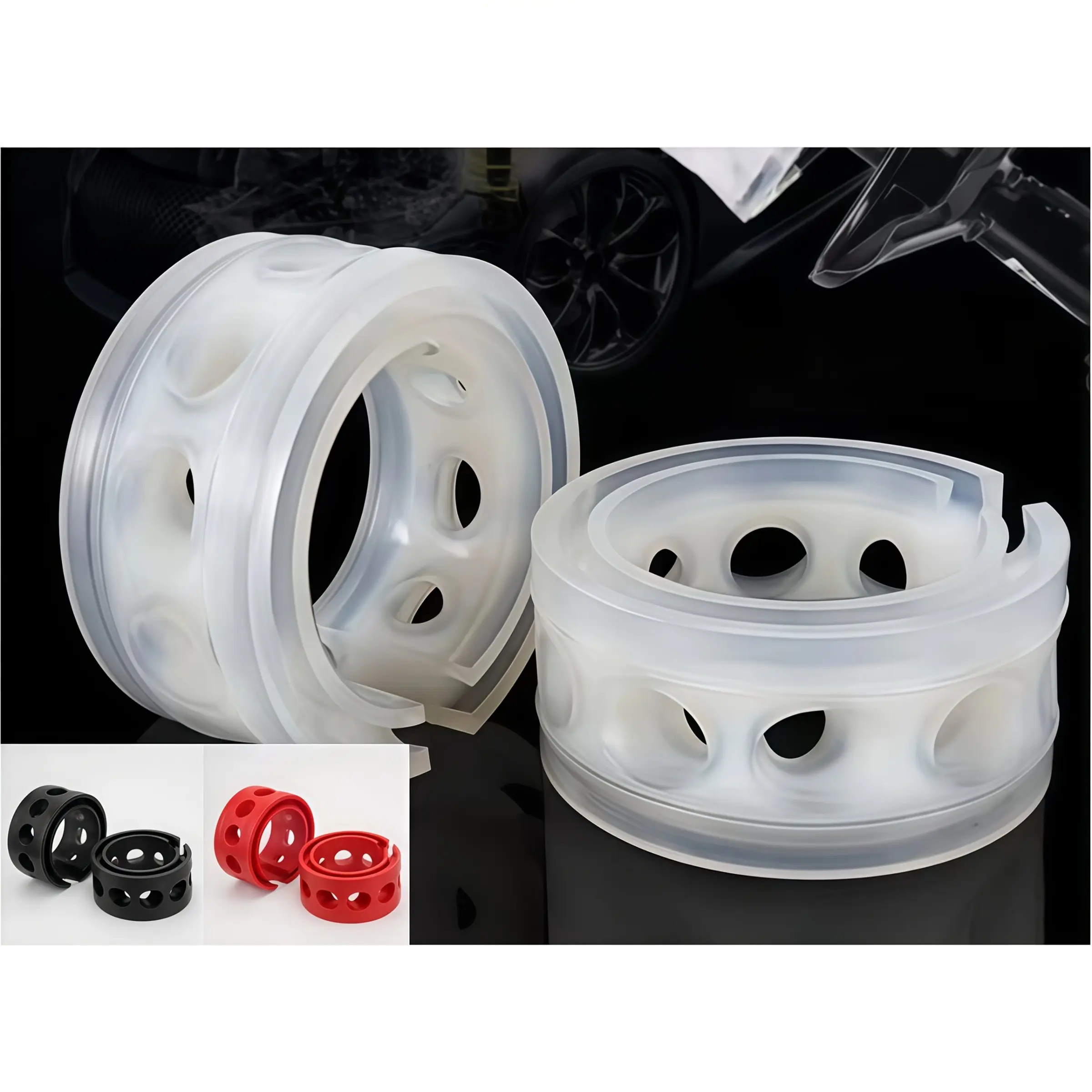 Universal Car Shock Absorber Set, 2-Piece Spring Bumper Coil, Undercarriage Noise Reduction Buffer Pad, car interior accessory, Auto Interior Accessories, Automotive Interior Accessories