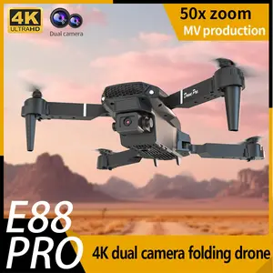 E88 PRO 4K Drone with Dual Camera – WiFi FPV, 50x Zoom, Foldable RC Quadcopter for Beginners