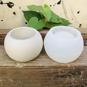 Flower Pot Silicone Mold, Vase Mold, 2 Counts/set Succulent Flower Pot Storage Box Gypsum Concrete Mold, DIY Pottery & Ceramics Mold for Home Decor, Handicraft, Molding, Handmade Crafts