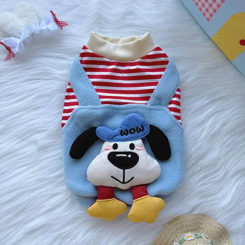 Cute 3D Dog Clothes, Puppy Sweater for Fall and Winter, Warm Two-Piece Style for Small Dogs Like Corgis and Teddy Bears, Adorable Cat and Dog Apparel, Costume, Outfits