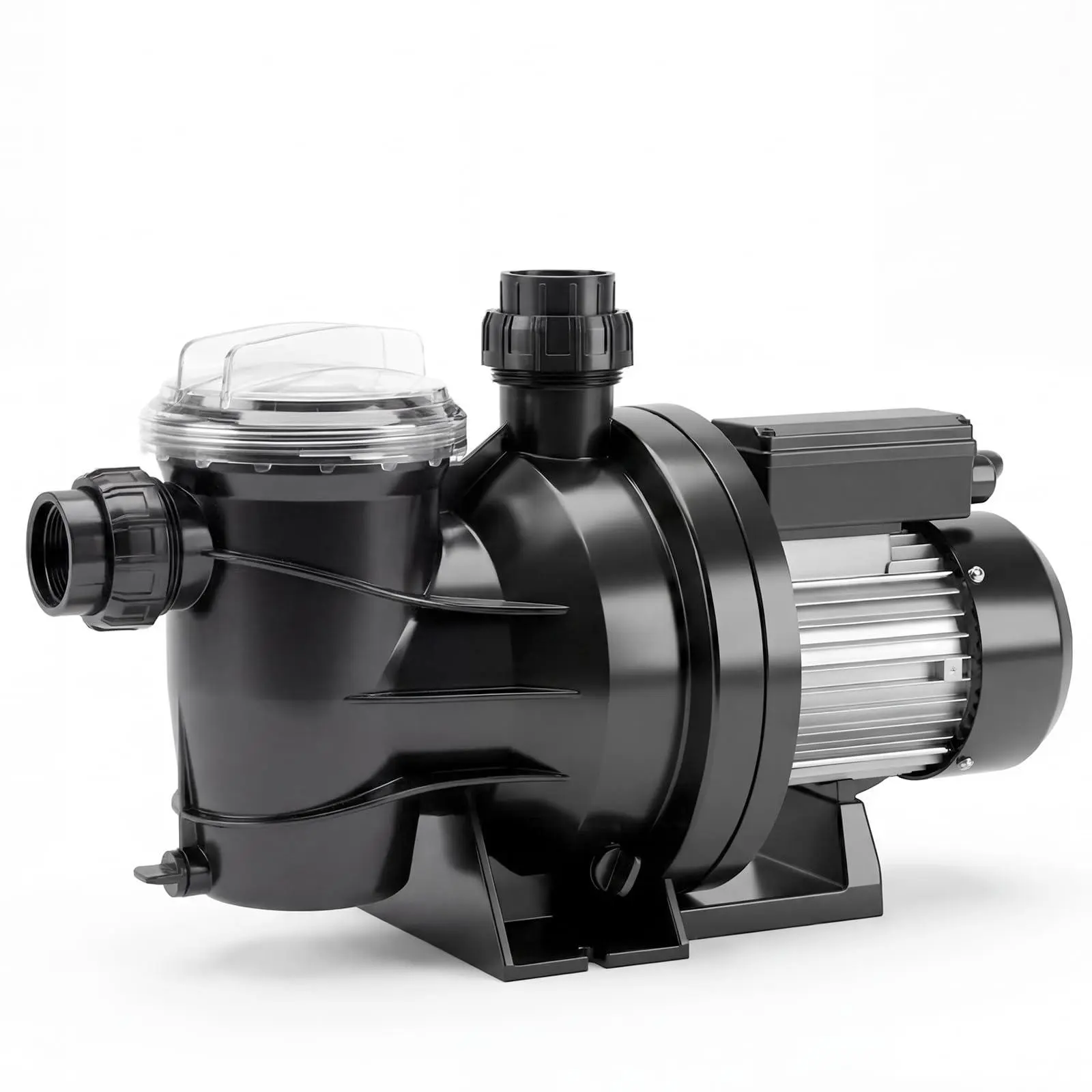 1.6 HP 115V Single Speed Self-Priming In/Above Ground Pool Pump, 6075 GPH Flow Rate, with Strainer Basket and Hose Connectors