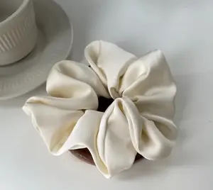 High-Grade Satin-Silk Solid Color Hair Scrunchies
