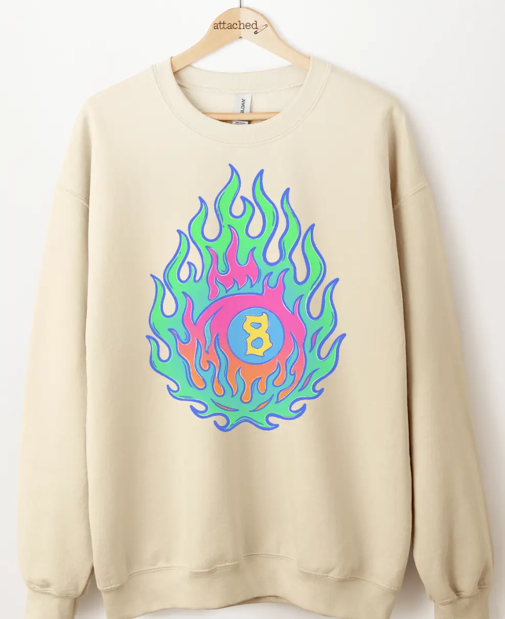 Colorful 8 Ball Graphic Top