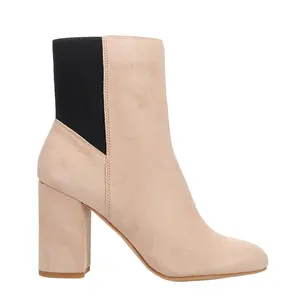 Dolce Vita Womens Ramona Pull On Round Toe Casual Boots Ankle High Heel 3" & Up - Beige