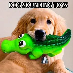 Large Durable Latex Interactive Chew Toy for Strong Chewers, Loud Squeaky Noise, Teeth Cleaning, Ideal for Teething Puppies, All Dog Breeds, Interactive Tough Chewer, /blue