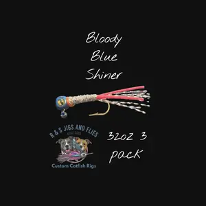 Bloody Blue Shiner Crappie Jig 1/32oz 3 Pack