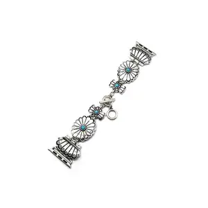 WESTERN TURQUOISE CONCHO APPLE WATCH BAND