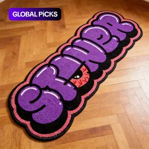 Trendy Letter Carpet, Long Plush Foot Mat for Bedroom, Fluffy Modern Rug, Indoor Modern Rug, Home Decorative Rugs, Sofa Coffee Table Rug, Soft Comfortable for Living Room, Youthful Floor Mat, Letter Print Rug, fluffy area rugs, Shaggy rugs #GLOBAL PICKS