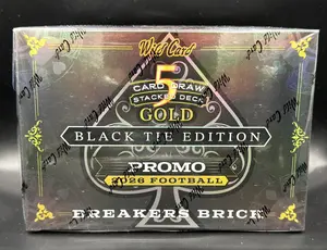2026 Wild Card 5 Card Draw Stacked Deck Gold Black Tie Edition Football