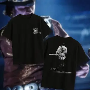 Stevie Ray Vaughan SRV Double Trouble Classic Signature Graphic T-Shirt, Vintage Blues Rock Music Shirt for Guitar Fans, Unisex Streetwear