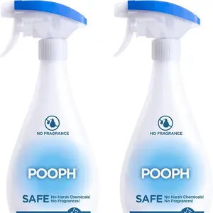 Pooph Pet Odor Eliminator, 32oz Spray, 2-Pack - Eliminates Odors at the Molecular Level, Dogs, Cats, Freshener, Eliminator, Urine, Poop, Pee, Deodorizer, Natures, Puppy, Fresh, Clean, Furniture, Potty