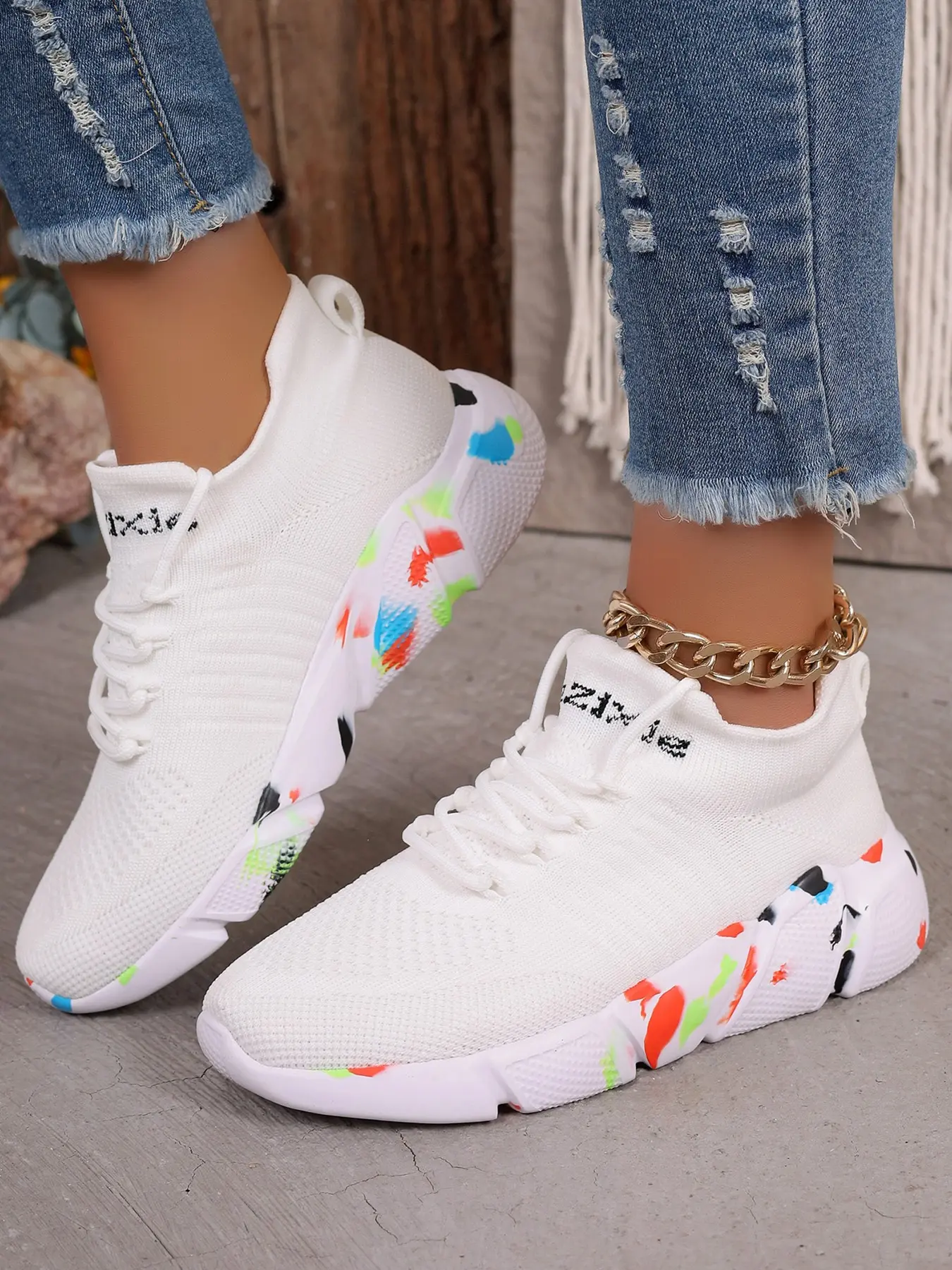 2026 Spring New Casual Shoes, Versatile Soft Sole Breathable Running Sneakers Large Size Sports Shoes, Flyknit Athletic Sporty Running Shoes for Men and Women, Cushion Running Sneakers, Runner Athletic Shoe, Cushioned Running Shoes