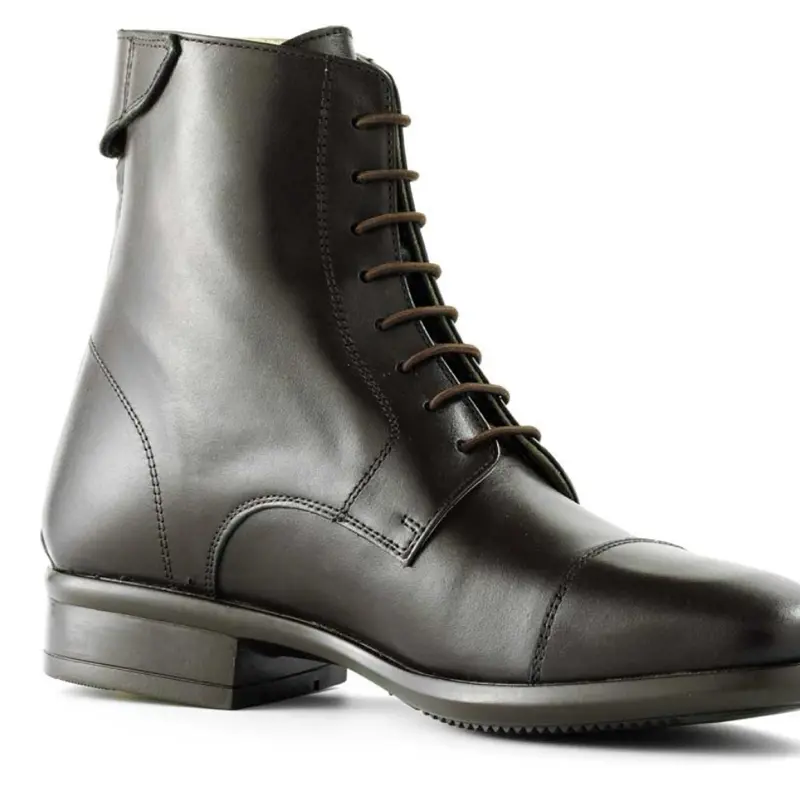 Tattini Beagle Paddock Boot - Black Leather, Round Toe, Soleless Design, Inner Pierced Footbed, Air Boost Ventilation System, Unisex