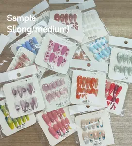 Rita:20sets handmade press-on nails selectable size and length random style