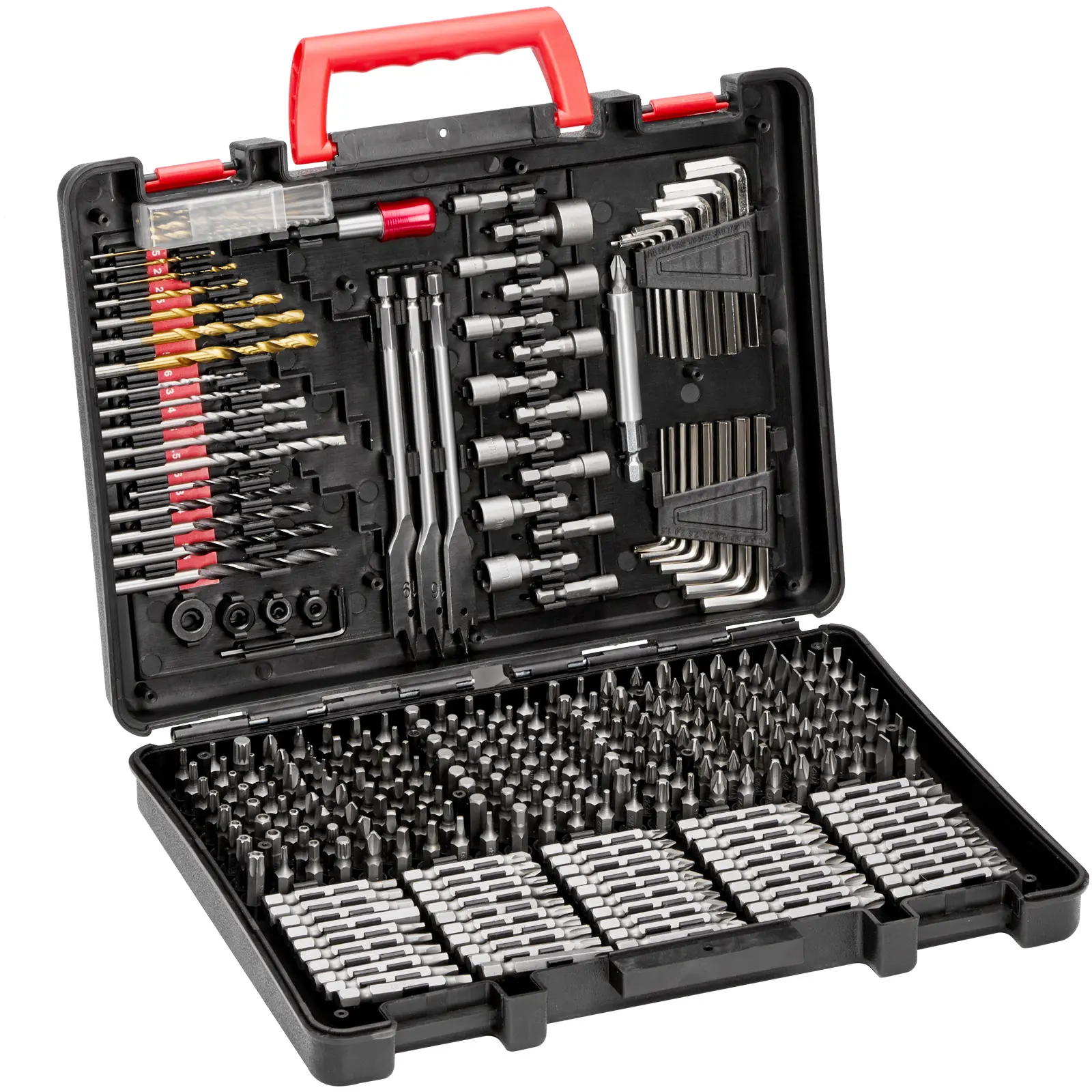 【BackToSchool】VEVOR Drill Bit Set, 318 Pieces Drill and Driver Bit Set, Screwdriver Bit Set Suitable for Wood Metal Cement Drilling and Screw Driving, Drill Bit Sets Combo Kit Assorted in Organized Carrying Case