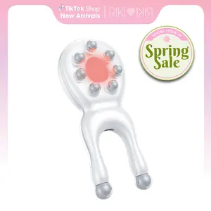 RIKI Sculptress Mini Facial Acupressure Massage & Fascia blasting & Precision Guasha Tool with Red, Blue and Purple Light, Deep Vibration, EMS | Promotes collagen, Blood circulation. Anti-aging Targets Wrinkles, smile line, Helps with Sinus Infection