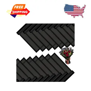 20 Sheets Flower Wrapping Paper (Black)