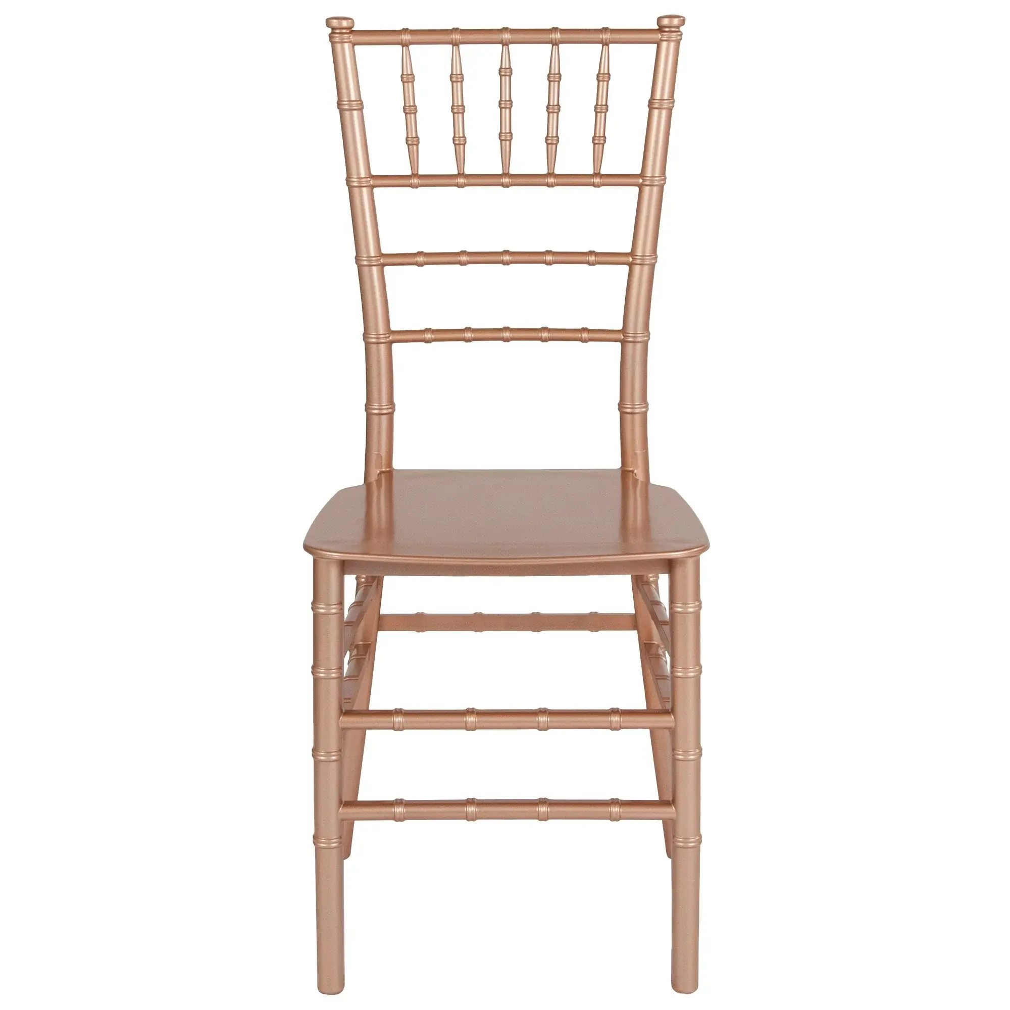 OpuLux Events Rose Gold Resin Chiavari Chair – Where Elegance Meets Durability