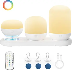 3-in-1 Rechargeable Night Light for Kids, Dimmable Egg Night Light with Remote Control, Portable Nightlight Timer Setting, Xmas Christmas, Birthday Gifts for Boys Girls