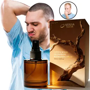 50ML Sandalwood Deodorant Spray, Long-Lasting Odor Removal, Quick Absorption, Dry Fresh Scent, Ideal for Dates and Travel Gifts, Body Care