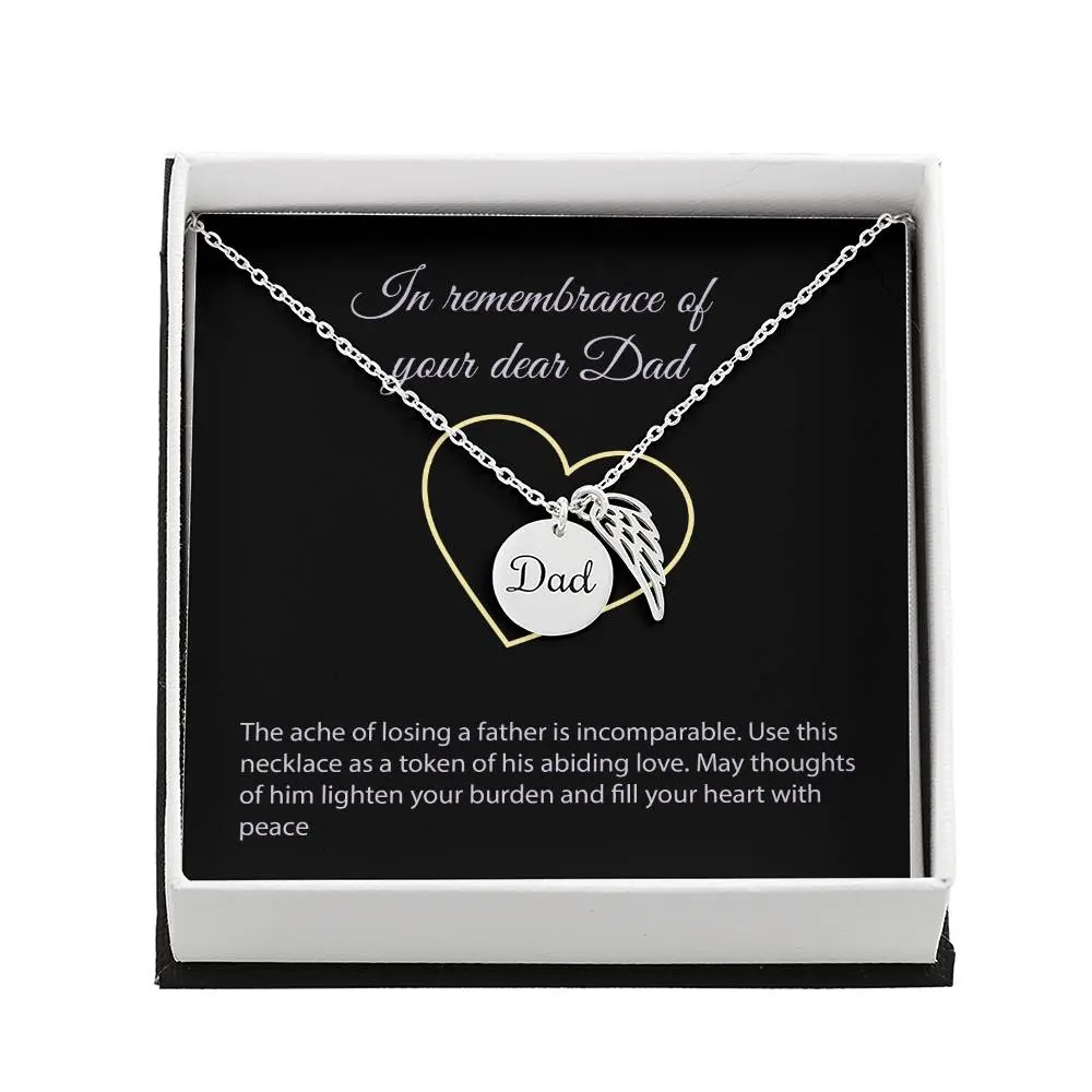 Memorial Necklace cherished memories of Dad