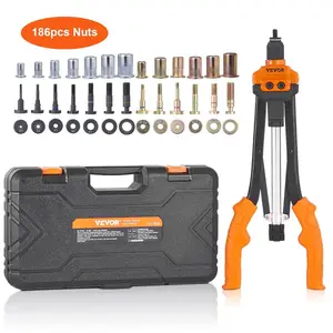 fathersdaygift  VEVOR 16 Rivet Nut Tool, Labor - Saving Rivnut Tool Kit with 13PCS Metric SAE Mandrels, 186PCS Rivet Nuts, M3, M4, M5, M6, M8, M10, M12, 1/4 - 20, 5/16 - 18, 3/8 - 16, 1/2 - 13, 8 - 32, 10 - 24 With Carrying CaseVEVOR Super Brand Day
