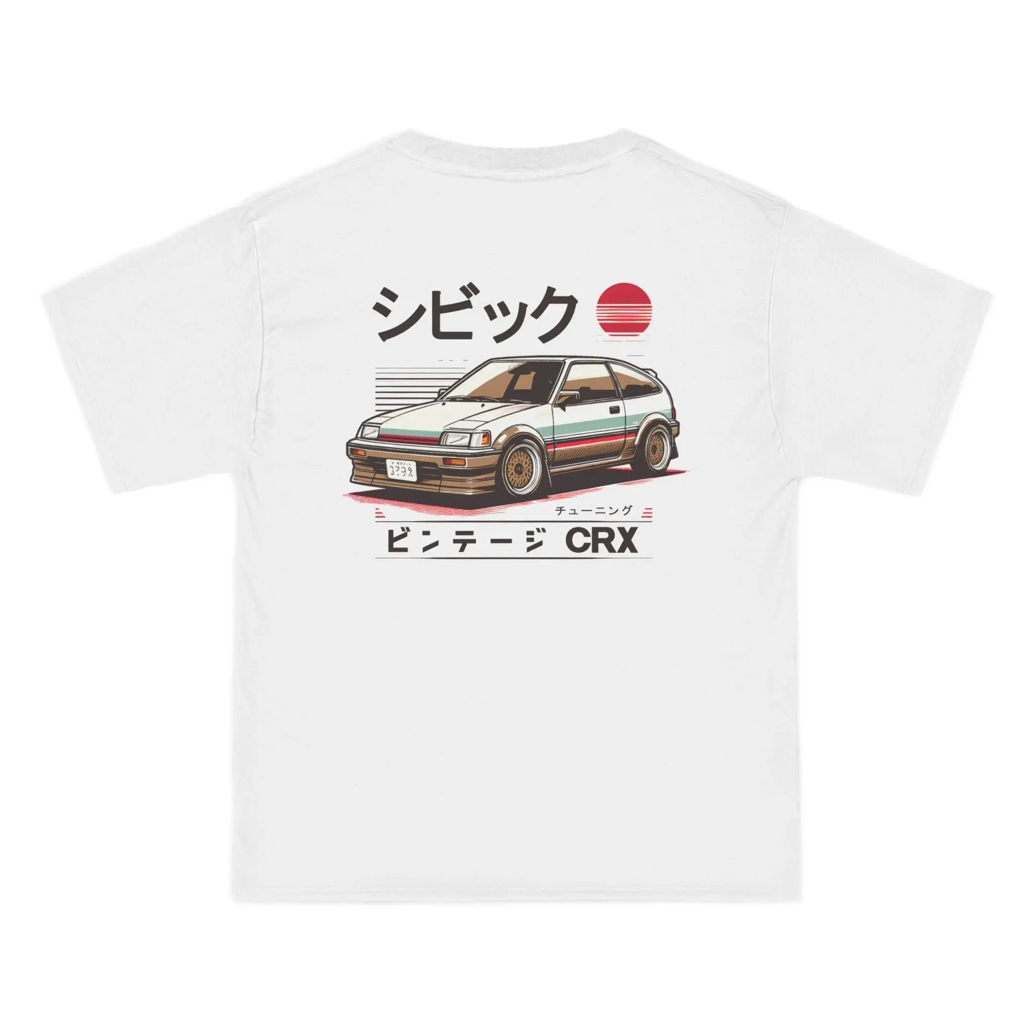 Vintage Style JDM Car First-generation Civic CRX 1987–1991 Graphic Tee - Performance Car Apparel T-Shirt Sweatshirt Hoodie 2 Sided Car Enthusiast And Fans Gift