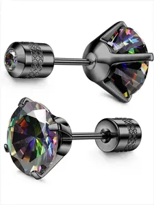 Titanium Alloy Earrings, Stud Earring Jewelry, Fashionable Earrings for Women & Men, Trendy All-match & Exquisite Jewelry for Birthday Gift