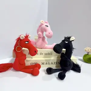 Good Luck High-Cool Horse Plush Toy, Year of the Horse Mascot Keychain Gift, Hang Decor Charm, Soft Stuffed Animal Collectible