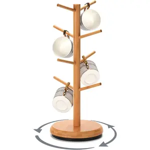 Mug Holder Tree, 360? Rotating 8 Hooks Coffee Cup Holder for Counter Top,  Coffee Mug Rack Stand for Kitchen Countertop ,