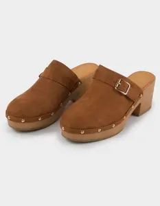 BAMBOO Lumber Stud Womens Clog Heels