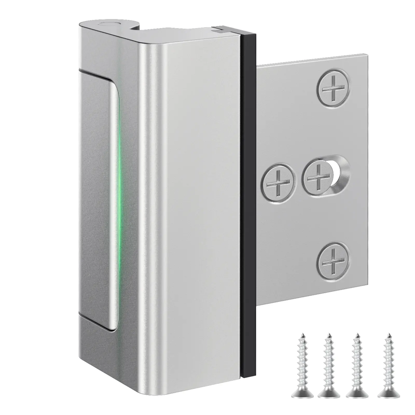 Treasem Home Security Door Lock, Childproof Door Reinforcement Lock with 3 Inch Stop Withstand 800 lbs, Door Safety Locks for Front Door, Night Kids Safety Flip Lock to Defend Your Home, Aluminum Alloy
